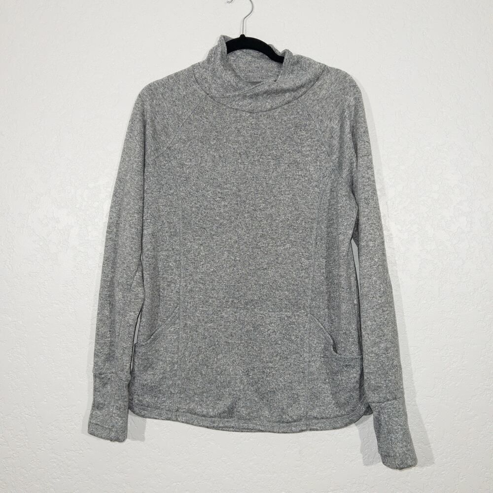 Tek Gear Gray Long Sleeve Mock Neck Sweater‎ Size Large